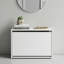 Armoire à chaussures moderne blanche de 23,6 po x 16,5 po x 11,8 po | 100% panneau de particules enduit de mélamine, épaisseur: 0,6 pouce | Nombreuses tablettes, conception à fixation murale | Solution de rangement élégante pour le vestibule et le placard-14453260