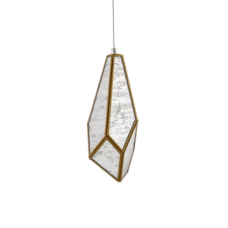 Glace 7 - Light Silver/Brass Cluster Pendant