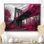 Rose, gris, pont de Brooklyn, New York, reproduction d'art murale - pont