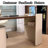 White Rectangular Solid + Manufactured Wood with 2 drawers desk-109580555