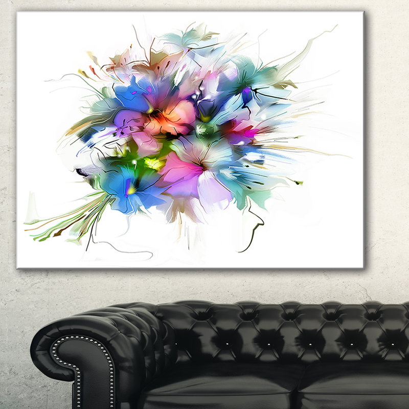 « summer color florals », reproduction de peinture à l’huile sur toile, H 16 po x l 32 po x p 1 po