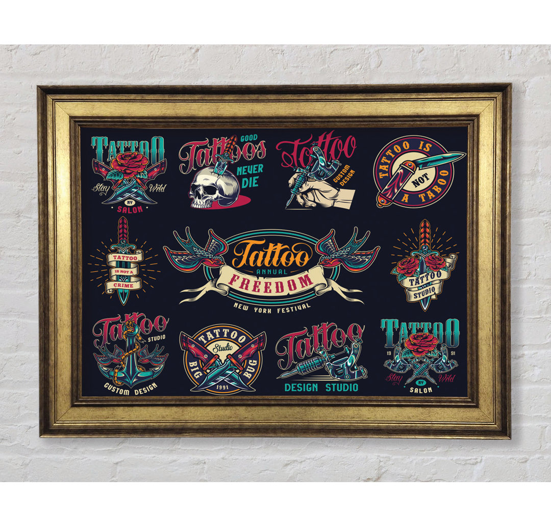 Tattoo Flash Art Studio - Einzelne Bilderrahmen Kunstdrucke