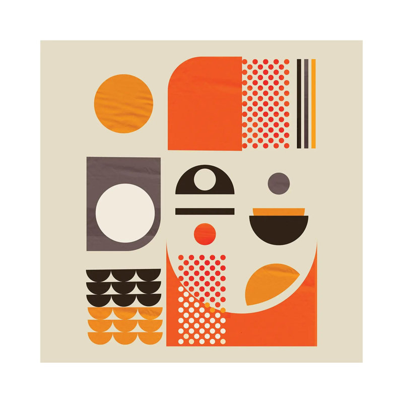 Mid Century Abstract V by Show Me Mars - Gallery-Wrapped Canvas Giclée on Canvas, 30.48 cm H x 30.48 cm W, Canvas