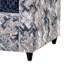 Fauteuil club Harie, 1 coussin décoratif, motif chenille gris clair