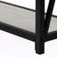 Table d'appoint à 2 tablettes avec pieds en métal Baretta