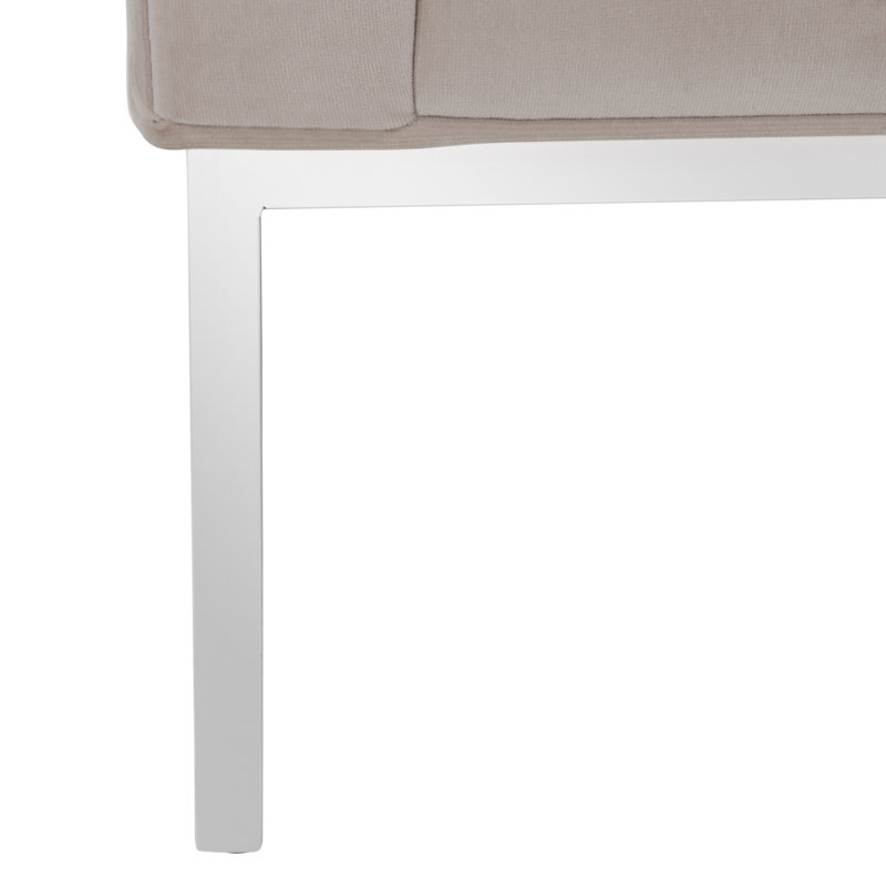 Kamyron Velvet Armchair, Giotto Almond Velvet