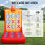 Jeu de lancer de tic-tac-toe gonflable de 6,5 pi avec ventilateur intégré, jeu de carnaval pour les fêtes, les événements et les réunions de famille dans la cour intérieure et extérieure