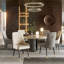 Chunnu 116.84cm H Tufted Leather Upholstered Metal Side Chair-2032117183