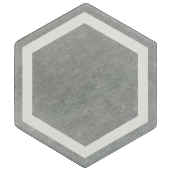 Geometric 6" x 7" Porcelain Patterned Floor Use Tile