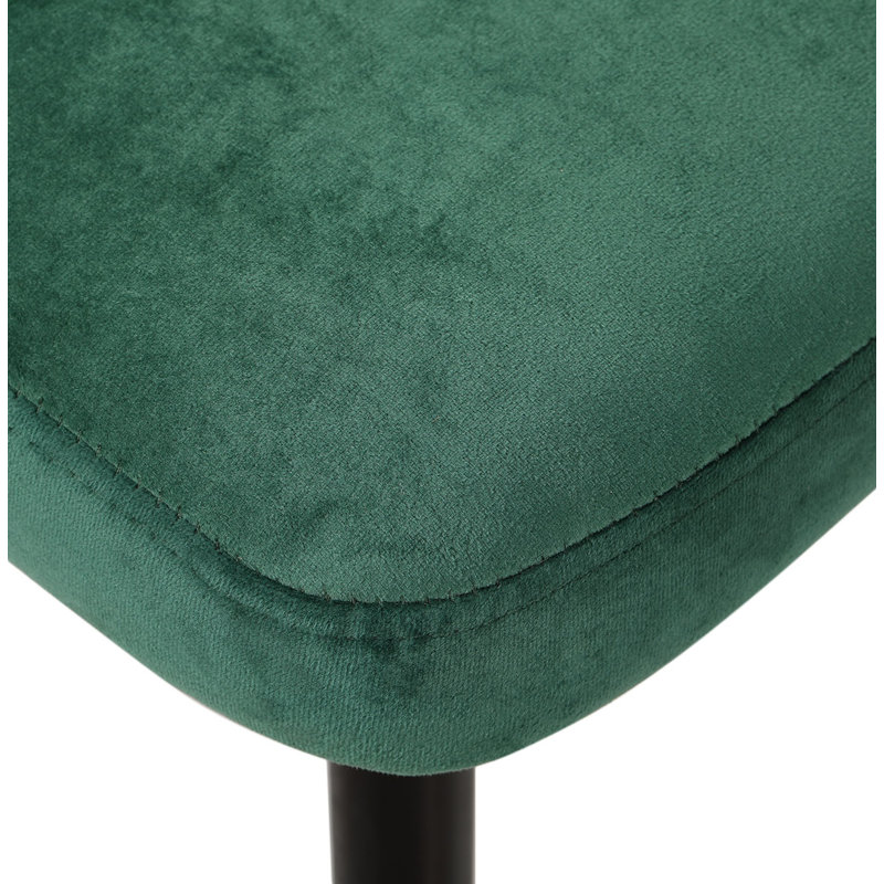 Swivel Upholstered 26"/29" Counter & Bar Stool With Solid Metal Frame and Velvet Back, Green
