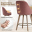 Tabouret de comptoir pivotant 26 po Makylia (ensemble de 3)-1857420527