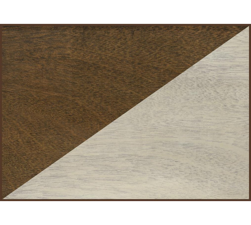 Table basse à 2 niveaux peu encombrante - brun étroit & amp; Placage blanc antique d'une hauteur de 25 po pour le salon / la chambre à coucher