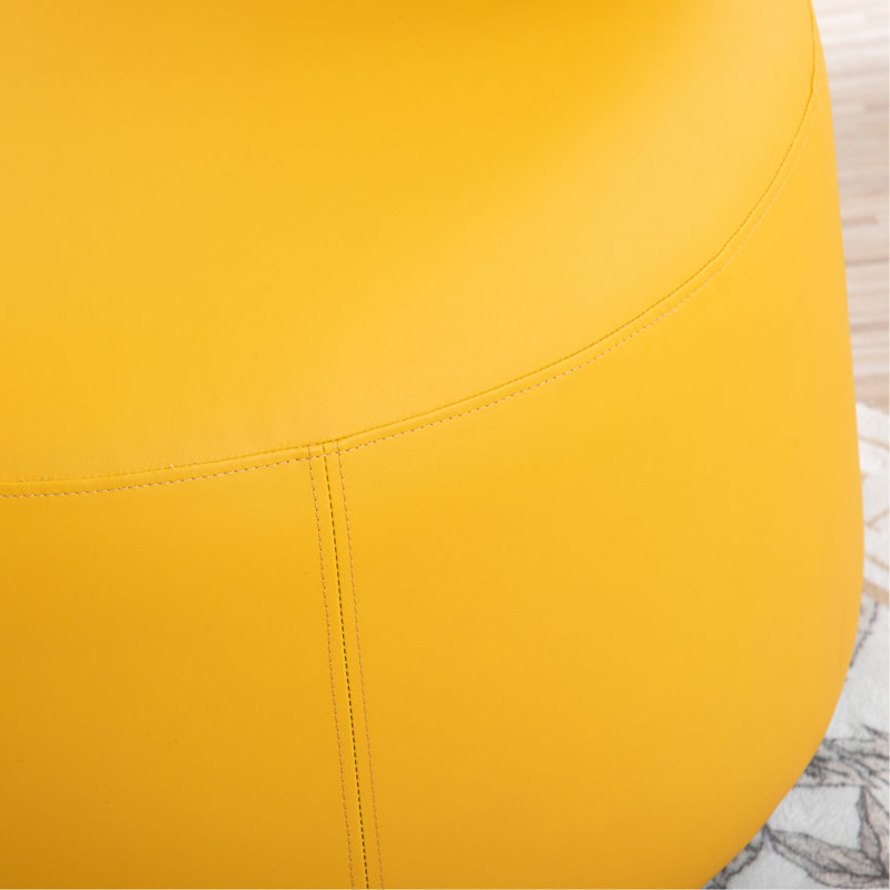 Chaise d'appoint l 29 po Dilen, Similicuir jaune