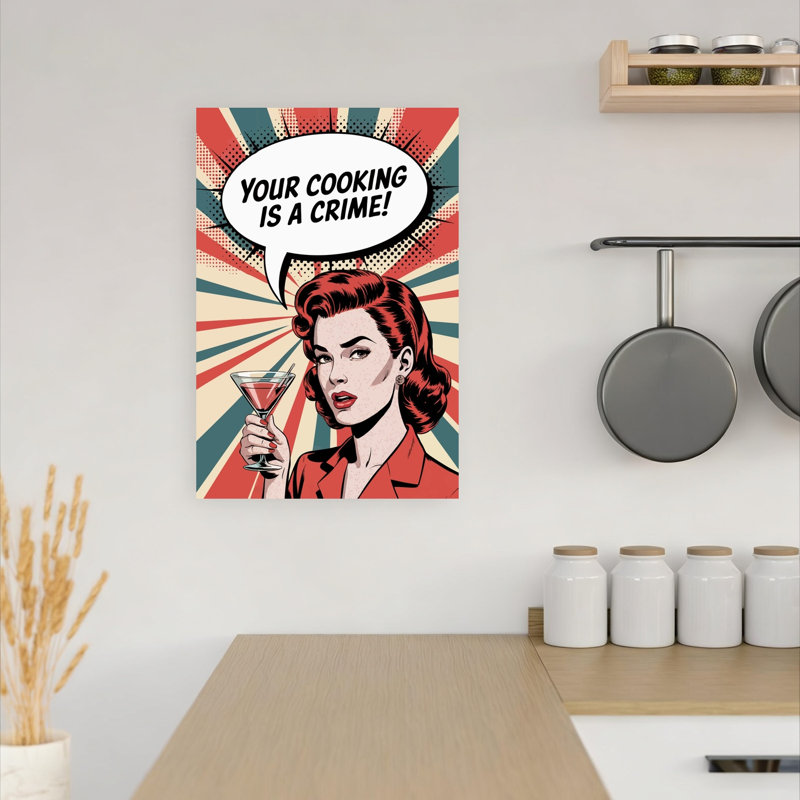 Impression d'art mural rétro rétro audacieux «Sassy», H 18 po x l 12 po