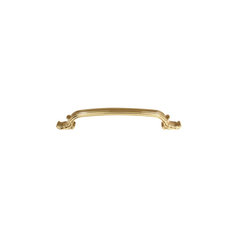 Ornate Appliance Pull, Polished Brass