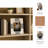 Rectangular Decorative Photo Frame with Striped Design - Stylish Picture Frame for Console Table Accent for Entryway Decor - 9", Black & White