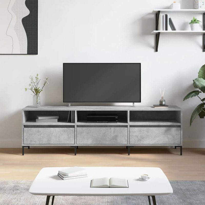 Meagyn TV Cabinet 150x30x44,5 cm Engineered Wood, Concrete Grey