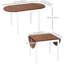 Table de salle à manger extensible pliante en pin, brun, laqué, convient aux réunions de famille dans de petits espaces avec finition laquée à abattants, appartement confortable pour 4 à 6 personnes