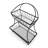 Gourmet Basics by Mikasa Loop and Lattice 2-Tier Flatback Metal Fruit Basket, Antique Black