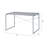 Jurgen Faux Concrete & Silver Finish Writing Desk, Industrial Style With Metal Sled Base For Modern Workspaces-531967452