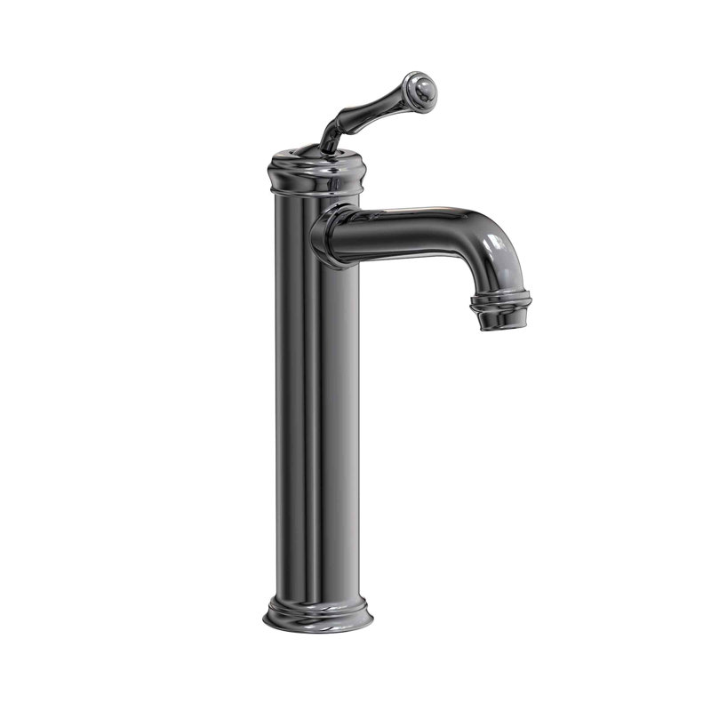 Astor Single Hole Vessel Faucet, Midnight Chrome