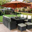 Antibes 2.7m Traditional Parasol with Lights-1258266137