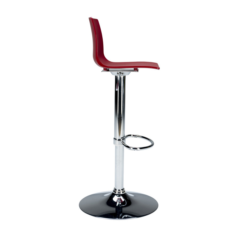 Imola Adjustable Height Bar Stool, Bordeaux