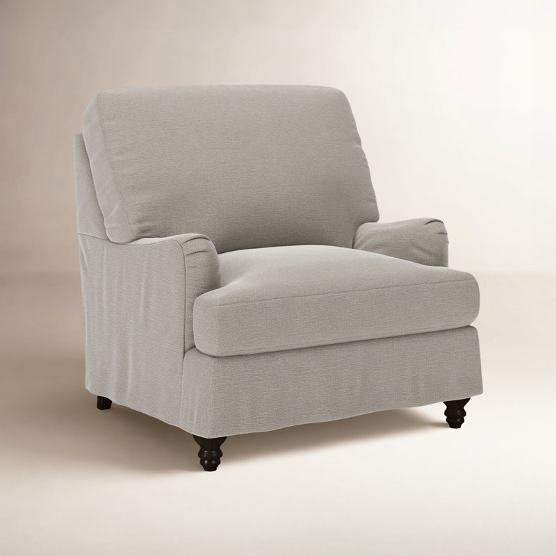 Chaise à housse Walters, Tissage natté lin Drusky Sustain®