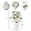 Roses blanches artificielles de qualité supérieure dans un vase en céramique pour centre de table de mariage