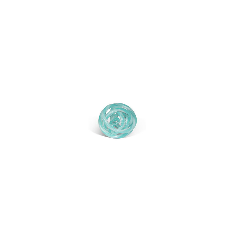 Nœud de verre emmêlé, turquoise