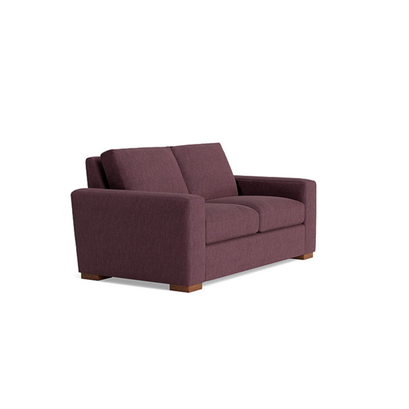 Couch Potato Loveseat (70"), Performance Weave - Aubergine