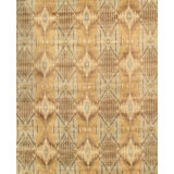 Canvello Modern Ikat Design Hand-Knotted Lamb's Wool Area Rug- 6'3" X 9'