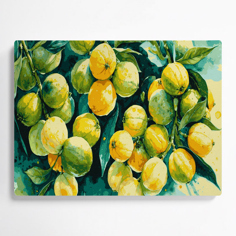 «Fruit Calamansi», art mural en métal brun, H 11 po x l 14 po