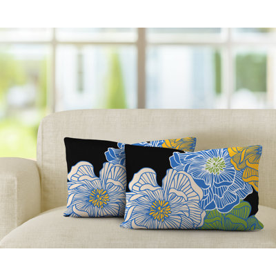  Polyester / Mélange de polyester Housse de coussin rectangulaire intérieure / extérieure lombaire et insert