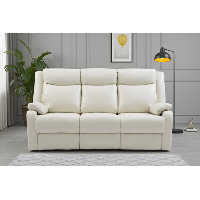 Saini Faux Leather Dual Reclining Sofa