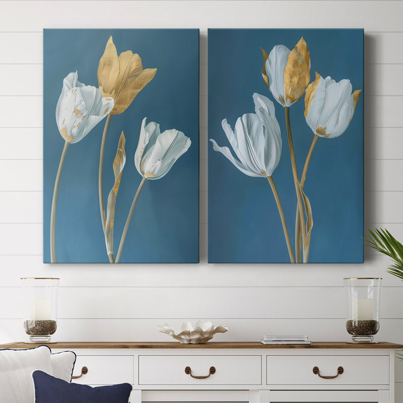 Toile tendue FLORAL Series Cxxx-Premium Gallery - prête à être accrochée, H 36 po x l 48 po