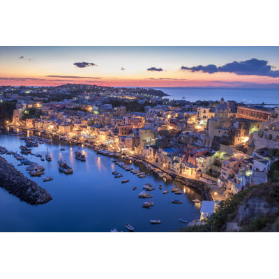 Corricella Village On Procida Island by Mikolajn - Wrapped Canvas Print