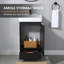 Ensemble de meuble-lavabo simple 18 po noir avec plateau en céramique