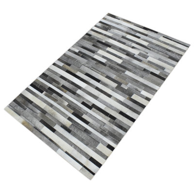 Folki Leather Striped Indoor Rug
