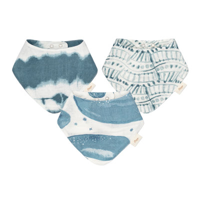 Caspian Crane Baby Nautical 3pc. Bib Set