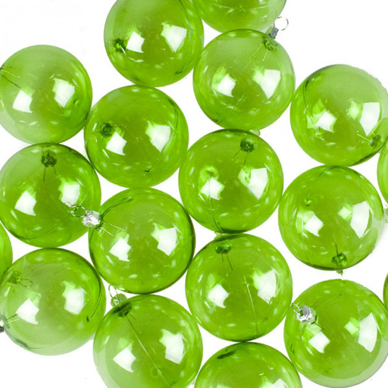 9cm Bauble, Lime Green