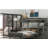 Double bunk bed with ladder, gray-1152706012