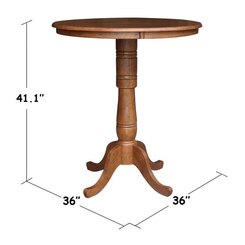 Mosteller Solid Wood Dining Table, Distressed Oak, 42" H x 36" W x 36" W