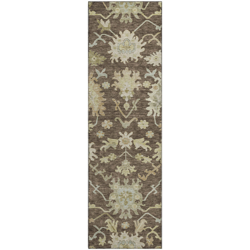 Premium Machine Washable Gurubaksh AMF1150 Global Rug, Tapis de couloir 2 pi 3 po x 7 pi 6 po