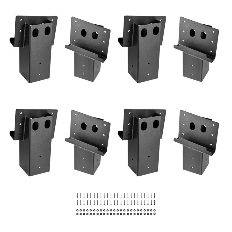 Les supports de plateforme à angle composé s'adaptent au bois d'œuvre de 3,5 x 3,5 pouces / 88,9 x 88,9 mm, 8 pièces
