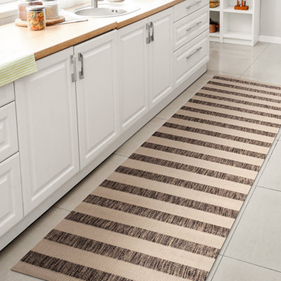 Tapis d'intérieur / extérieur beige / brun Hertel