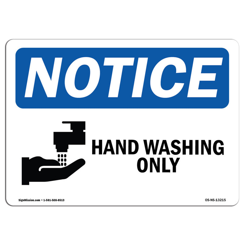Hand Washing Only Sign