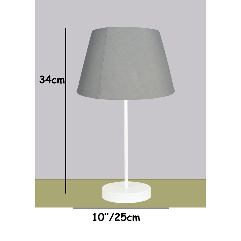Cotton Empire Lamp Shade ( Clip On ), Grey, H16 x W25 x D25cm