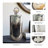 Decorative Jar with Blended Glass Body, Metal Frame, Natural Stone Detail, and Aluminum Accents for Modern Style Combining Artisanal Texture and Sleek Industrial-Inspired Design Elements-2141013530