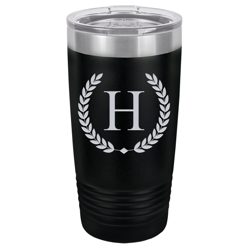 Laurel 20 oz. Tasse de voyage en acier inoxydable isolée sous vide, Oui, Noir